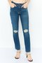 Women Regular Fit Washed Denim Jeans, Blue