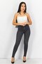 Women Regular Fit Washed Stretchable Denim, Dark Grey - 2