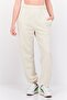 Women Regular Fit Plain Jogger Sweatpants, Beige