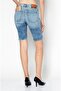 Women Washed Denim Shorts, Blue - 3