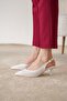 Lassi̇e Open Back Laser Perforated Women's Heeled Shoes - 3