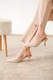 Lassi̇e Open Back Laser Perforated Women's Heeled Shoes - 3