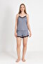 Wednesday Smoked Thin Strap Shorts Pajama Set - 2