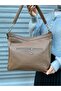 5 Compartment Soft Leather Large Size Double Strap Shoulder and Shoulder Bag 1379 - 4