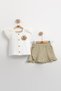 Muslin Baby Girl Shorts and Shirt Set 2 Piece Set (9-12-18 Months) - 2