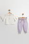 Girl's Set with Muslin Trousers (9-12-18 Months) 100% Cotton - Comfortable and Easy Movement - 2