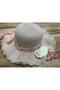 Girl's Straw Hat with Kittie Ribbon Detail Figure - 7