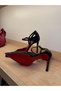 Black Patent Leather Women's Classic Heeled Shoes -Stiletto - 2