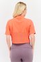Women Sportswear Fit Short Sleeve Outdoor Top, Orange - 3