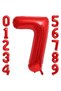 Balon, Flippy, Cifra, Model 7, 40 cm, , Rosu - 11