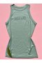 Modal Camisole Fabric Halter Neck Embossed Printed 2-Piece Green, Black T-Shirt Undershirt - 3