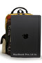 4012 Brown Daily Postman Small Backpack with Cross Shoulder Strap 14 Inch Laptop Cotton Gabardine Bag - 3