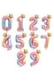 Balloon, Flippy, Gradient Number, 80 cm, , Crown, Number 5 - 3