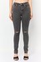 Women Skinny Fit Washed Stretchable Jeans, Grey