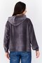 Women Textured Long Sleeves Hoodie, Dark Grey - 3