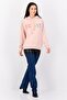 Women Hooded Long Sleeves Brand Logo Sweatshirt, Pink - 4