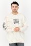 Men Sportswear Fit Long Sleeves Outdoor Sweatshirt, Beige