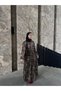 Leopard Patterned Belted Dress - 3