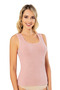 Cotton Striped Report Camisole Fabric Thick Strap Knitted 2-Piece Green, Powder T-Shirt Undershirt - 4