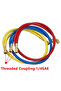 3M 3M/118inch 3PCS Refrigerant Charging Hose Set (2500~500) PSI AC Fits HVAC Air Condition Refrigera - 6