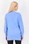 Women Crew Neck Solid Sweater, Light Blue - 4