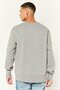 Men Crew Neck Heather Long Sleeves Sweatshirt, Grey - 3