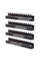 black Nail Polish Wall Rack: 4 Shelves 15 Inch Black Acrylic Nail Polish Organizer for 48-66 Bottles - 6
