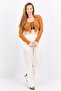 Women Spread Collar Long Sleeve Plain Top, Brown - 4