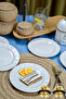 6-Piece Emerald 18 cm Porcelain Cake and Dessert Plate Set - Elegant and Modern Design - 3