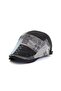 Italian Style Men's Cap Hat Canvas Asymmetrical Model Adjustable Anti-Sweat Men's Black