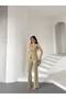 Women's Gold Cookie Button Vest Pants Suit - 4
