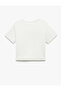 Crew Neck Short Sleeve Printed Cotton Crop T-Shirt - 2