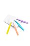 4 Pieces Professional Stainless Steel White Tweezers Set with Leather Bag - 2