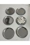 Steel Silver Color 6 Pieces Plain Mini Snack Bowl Cake Dessert Plate 12 cm - 4