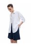 Cotton Linen Blended Long Sleeve Classic Collar Oversize Shirt - 2