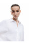 Cotton Linen Blended Long Sleeve Classic Collar Oversize Shirt