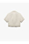 Modal Fabric Blended Pocket Detailed Classic Collar Short Sleeve Crop Shirt - 4