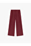 Modal Fabric Regular Waist Pocket Straight Loose Wide Leg Trousers - 4
