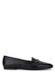 Women's Genuine Leather Black Leather Loafer Shoes