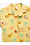 Cotton Fruit Printed Short Sleeve Polo Neck T-Shirt - 3