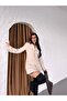 Women's Gold Snap Detailed Design Model Long Blazer Jacket Dress - 4