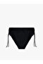 High Waist Bikini Bottom with Drawstring Sides - 2