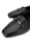Women's Genuine Leather Black Leather Loafer Shoes - 3