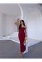 Women's Burgundy Adjustable Strap Midi Dress Hzl25S-Fry 122921