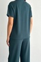 Premium Emerald Green Elastic Waist Modal Suit with Snap Buttons - 6