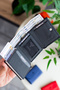 Medina Genuine Leather Men's Black Card Holder Wallet with Coin Compartment Mechanism - 5