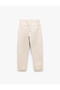 Buttoned Chino Trousers with Elastic Waist and Pocket Detail - 5