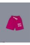 Printed Girls' T-Shirt Shorts Set M00730 Fuchsia - 3