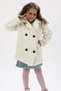 Lamb Polar Fabric Winter Children's Coat Mnk0652 Ekru - 4