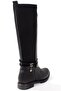 Dza07-43621911 Black Daily Stretch Flat Heel Women's Boots - 4